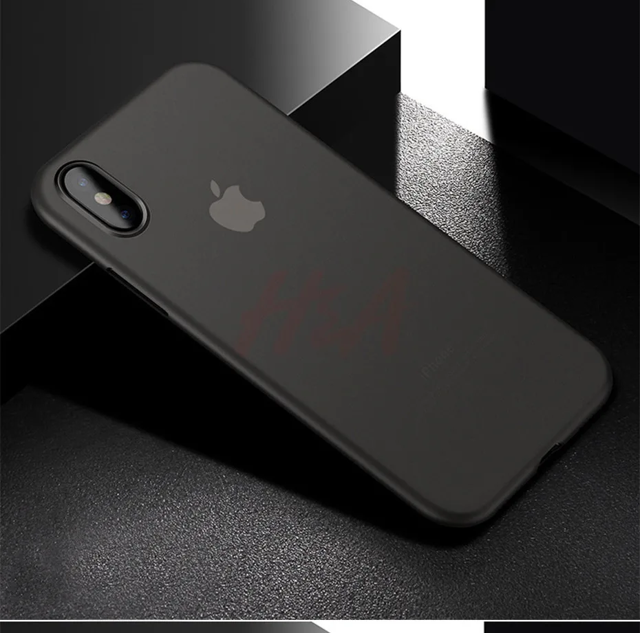 H& A 0,26 мм матовый чехол для телефона для iPhone 6 6S Plus 8 7 Plus чехол ультра тонкий жесткий чехол для iPhone X Xs Max Xr чехол для телефона s