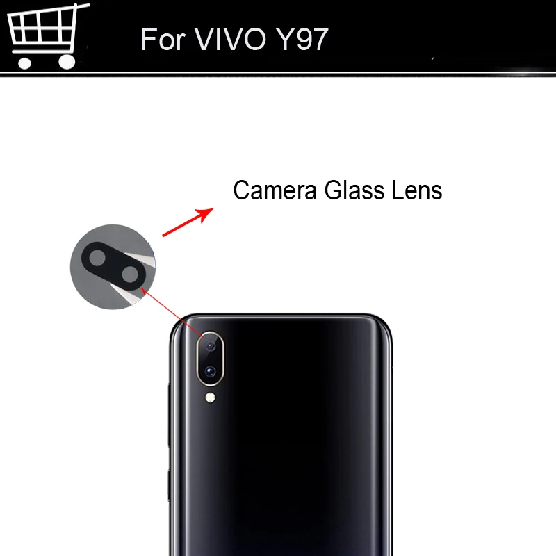 

Original New For VIVO Y97 y97 Rear Back Camera Glass Lens For VIVO Y 97 Repair Spare Parts For VIVO Y97 Replacement