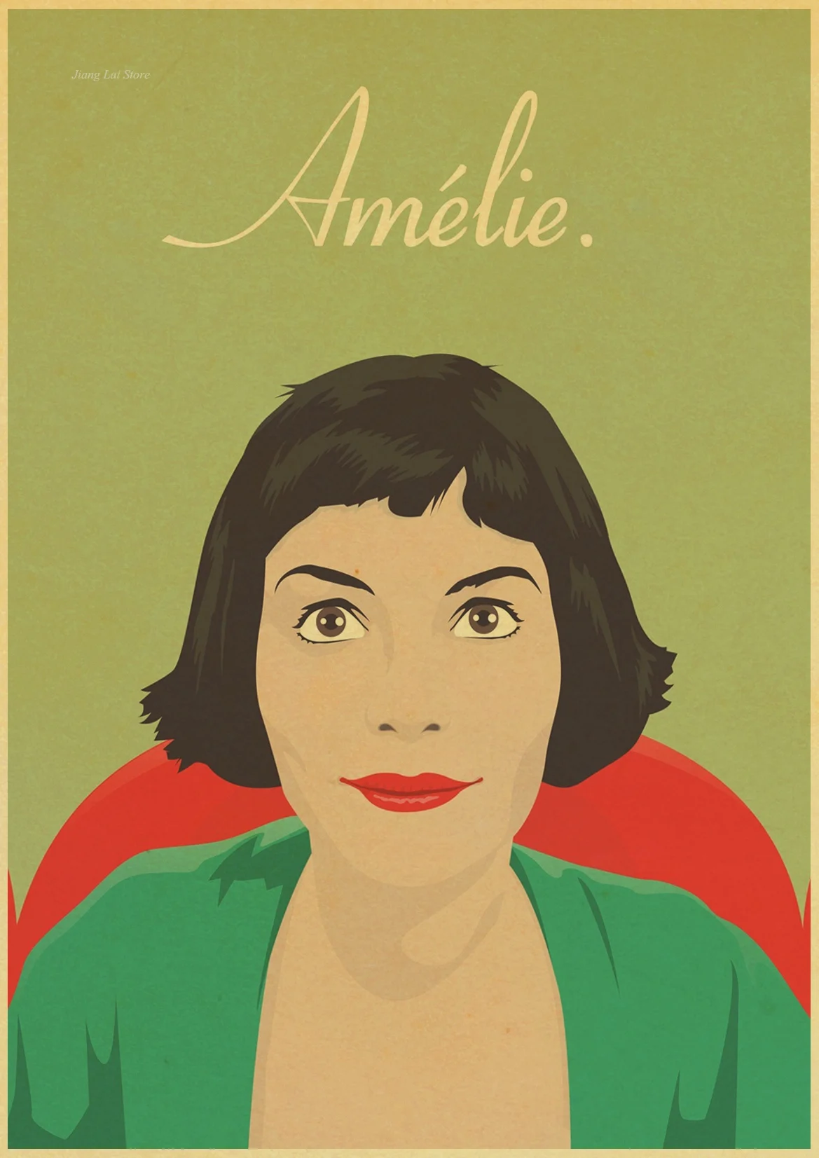 Audrey Tautou знаменитая работа Amelie винтажный бумажный плакат настенная живопись украшение дома 42X30 см 30X21 см - Цвет: H269