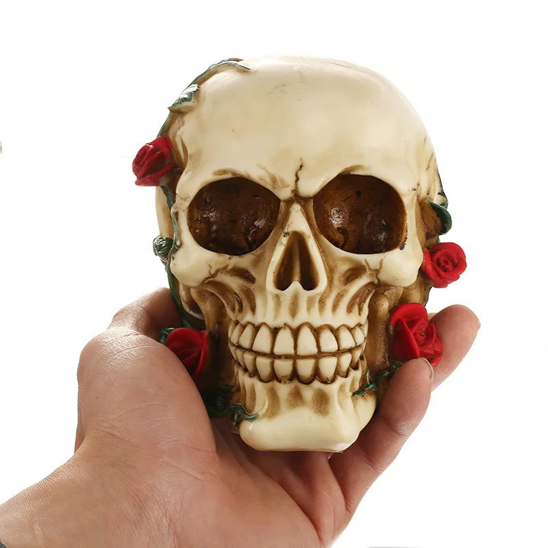

Halloween Skull Silicone Mold 3D Rose Skull Head Soap Cake Chocolate Fondant Cake Mold Kitchen Handmade Soap Molds Silica Gel
