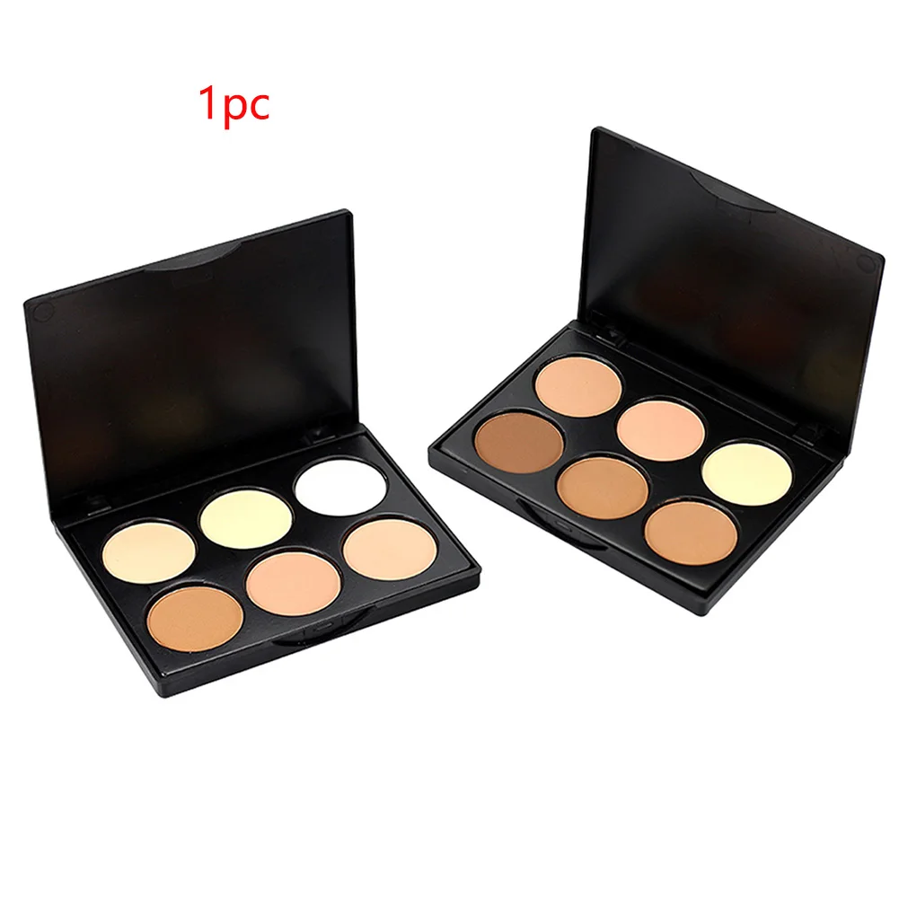 6 цветов контурный Макияж инструмент консилер с бронзатором косметические тени