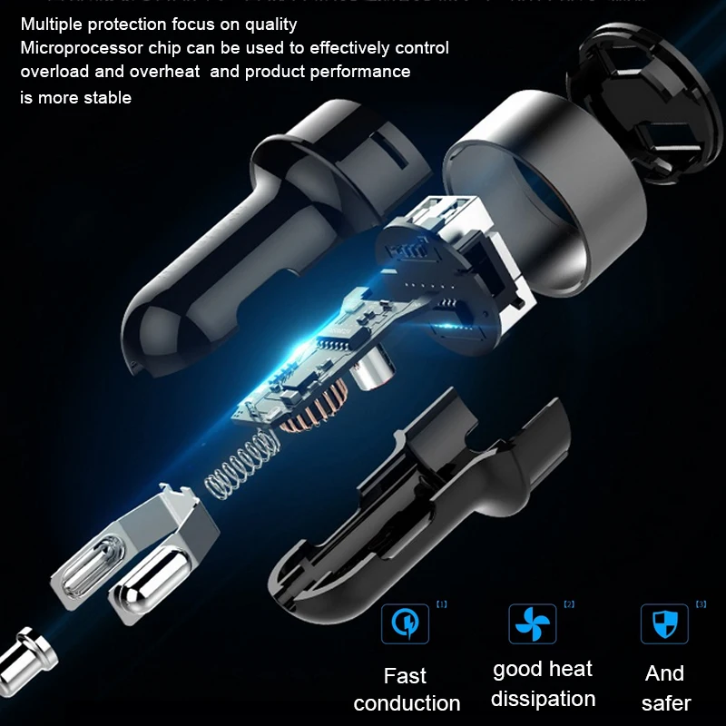 Автомобильное зарядное устройство с двумя USB-разъемами мобильный телефон А для