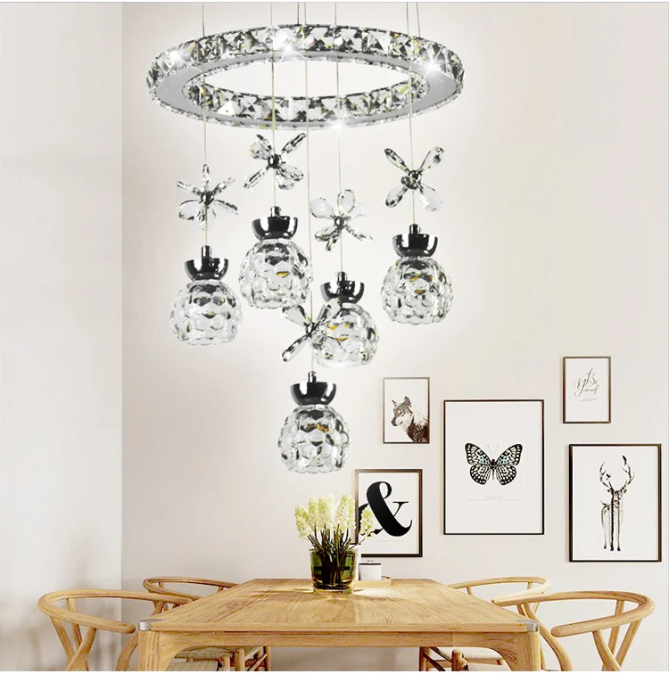 Модная Светодиодная лампа в стиле постмодерн для гостиной хрустальная спальни