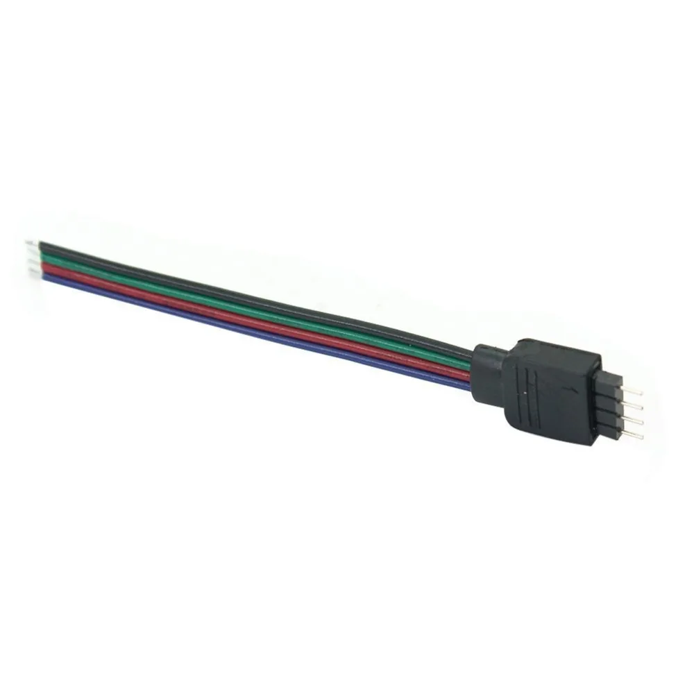 100Pcs 4pin RGB led connector wire male cable Splitter For 3528 5050 LED Strip Light | Обустройство дома