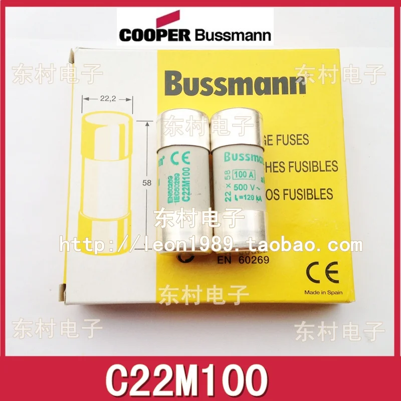 

[SA]United States BUSSMANN fuse C22M100 100A C22M80 80A C22M63 63A 500V--10PCS/LOT