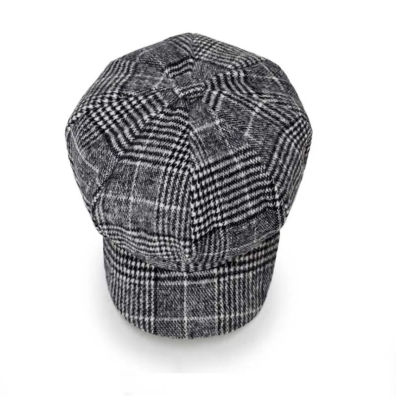 Кепка газетчика повседневные Простые Женские береты шерсть доска кепка