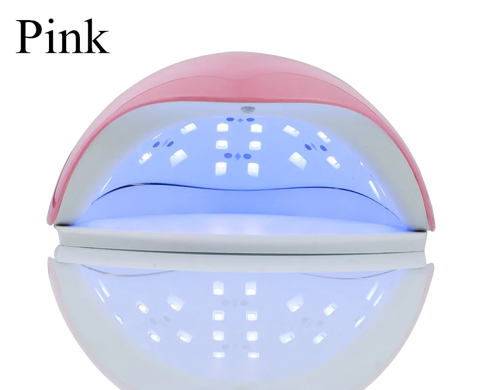 Pink TFSCLOIN 48 Вт Светодиодный УФ-светильник для ногтей маникюрный аппарат Быстросохнущий УФ-гель/строитель/светодиодный гель автоматический датчик светодиодный светильник 10 s/30 s/60 s таймер - Цвет: Pink