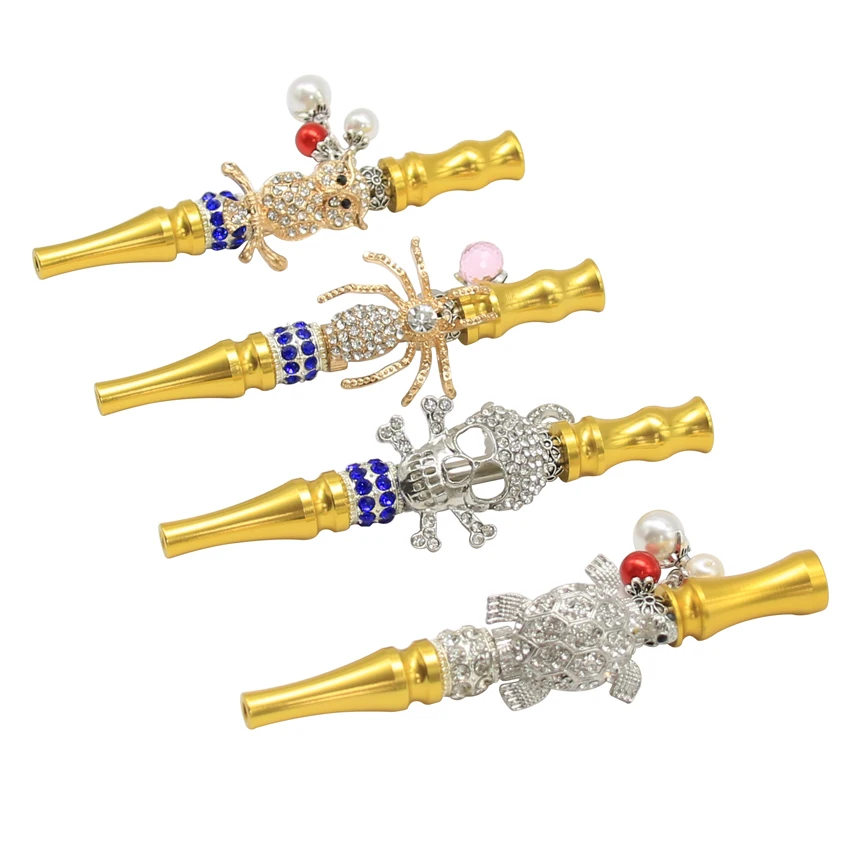 Beautifull золото курительная сигарета держатель кальян трубка аксессуары животные