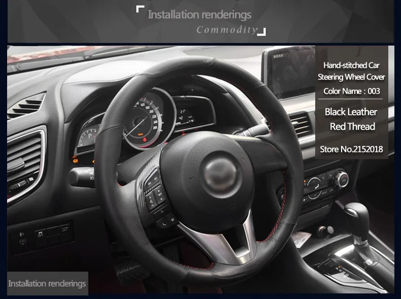 BANNIS вручную-прошитая оплетка руля для Mazda CX-5 CX5 Atenza Новинка года Mazda 3 CX-3