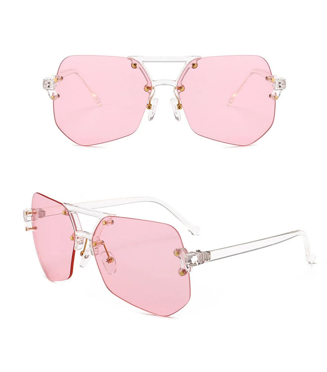 Мужские и женские негабаритные солнцезащитные очки винтажные нестандартные без