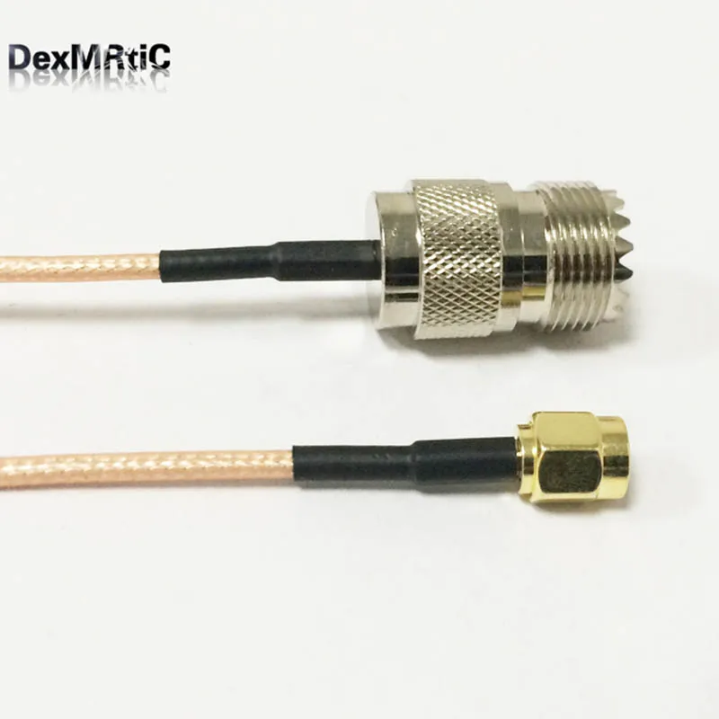 SMA Мужской переключатель разъем UHF Jack SO239 помощью соединительного кабеля RG316 по оптовой цене Быстрая 15 см " адаптер