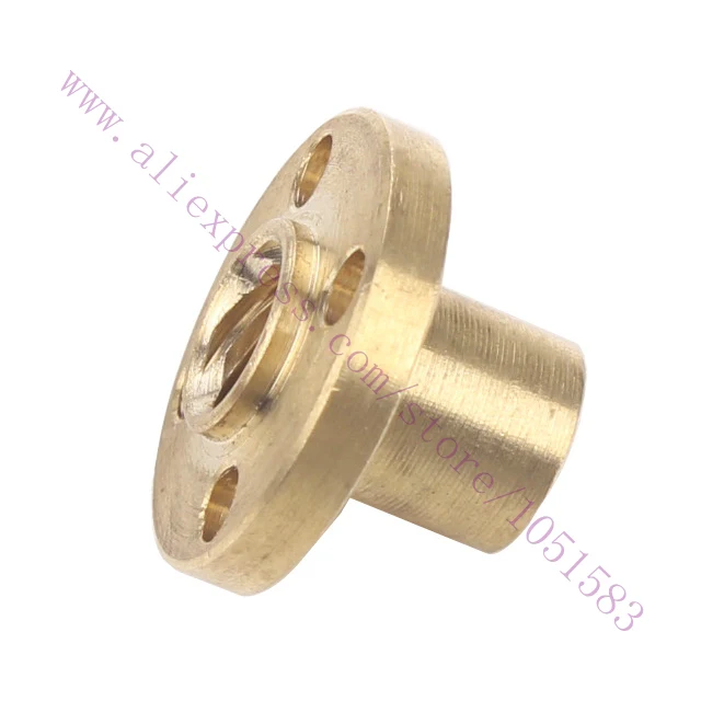 2 шт. медные гайки с фланцем M10 для T10 шаг свинцового винта мм свинцовый винт Медная