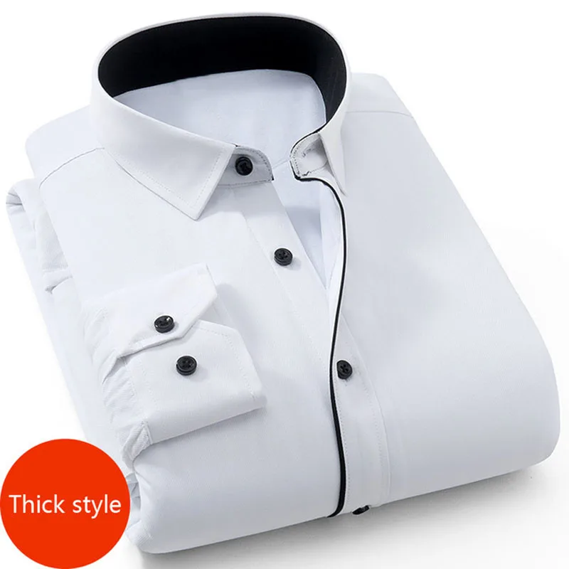 MFERLIER Осень Зима бюст 150 см Мужская рубашка 5XL 6XL 7XL 8XL 9XL 10XL 11XL плюс размер флисовые повседневные Большие размеры толстые рубашки