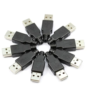 A03 IMC Горячая новинка 10 шт. тип A Мужской USB 4-контактный разъем с черной пластиковой крышкой