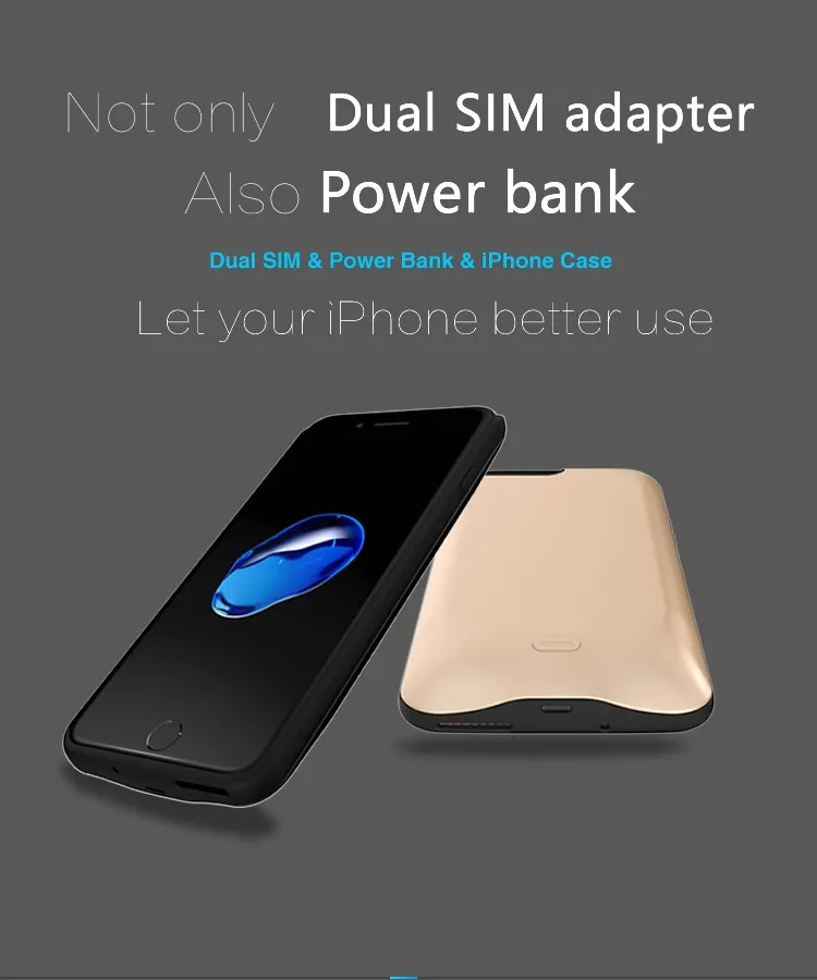 Двойной SIM двойной резервный Bluetooth адаптер для iPhone 7/7plus GoodTalk телефон оболочка