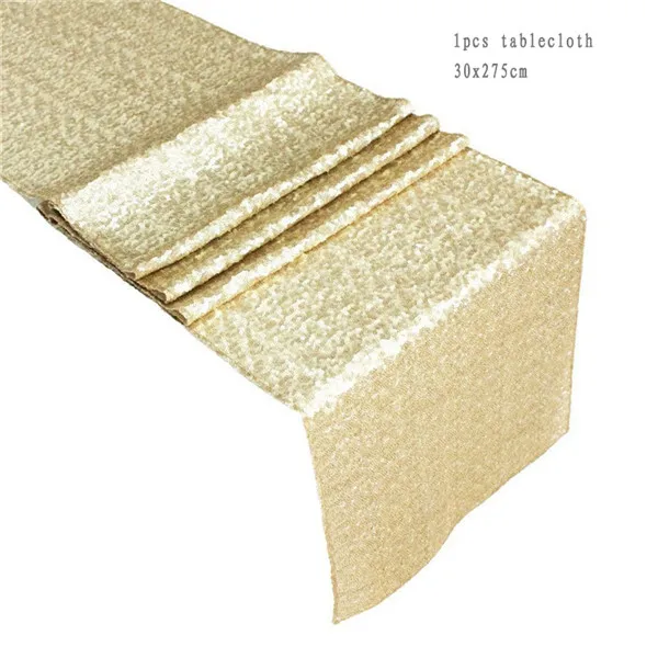 1pcs Gold Tablecloth Розовое золото 25 шт одноразовые пластиковые тарелки для посуды 1 шт скатерть 7 шт воздушный шар для свадьбы детский душ принадлежности для дня рождения - Цвет: 1pcs Gold Tablecloth