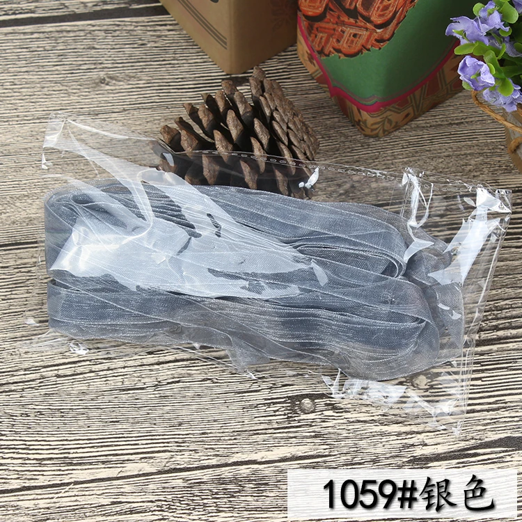 1 см шифоновая шелковая лента из органзы аксессуары для швейной ткани подарочная