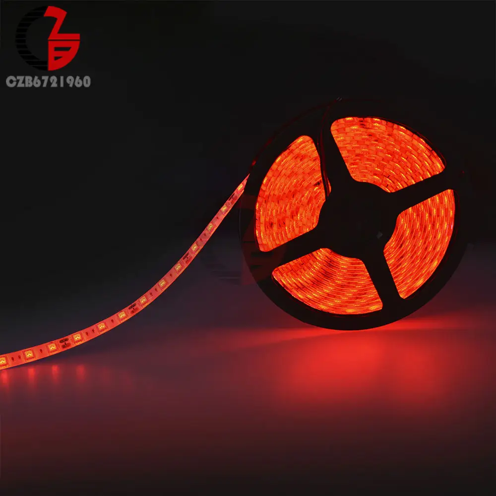 5 м SMD 5050 RGB светодиодный светильник 300 светодиодный s 60 Светодиодный s/M 12 В для дома, сада, шкафа, гостиной, свадебной вечеринки - Испускаемый цвет: Red