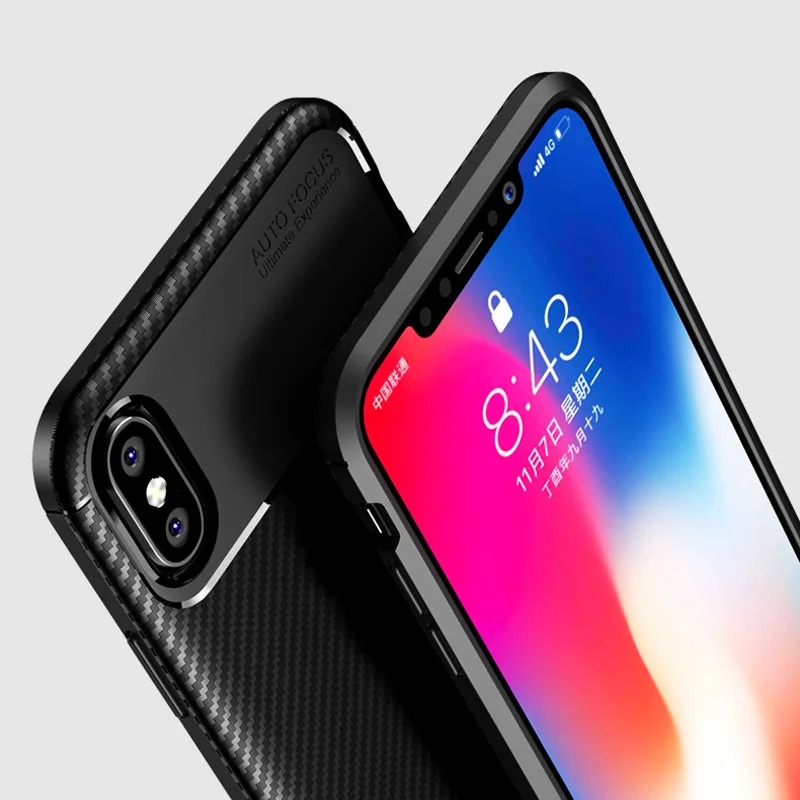Роскошный чехол для телефона из углеродного волокна Huawei 8 S ударопрочный с полной