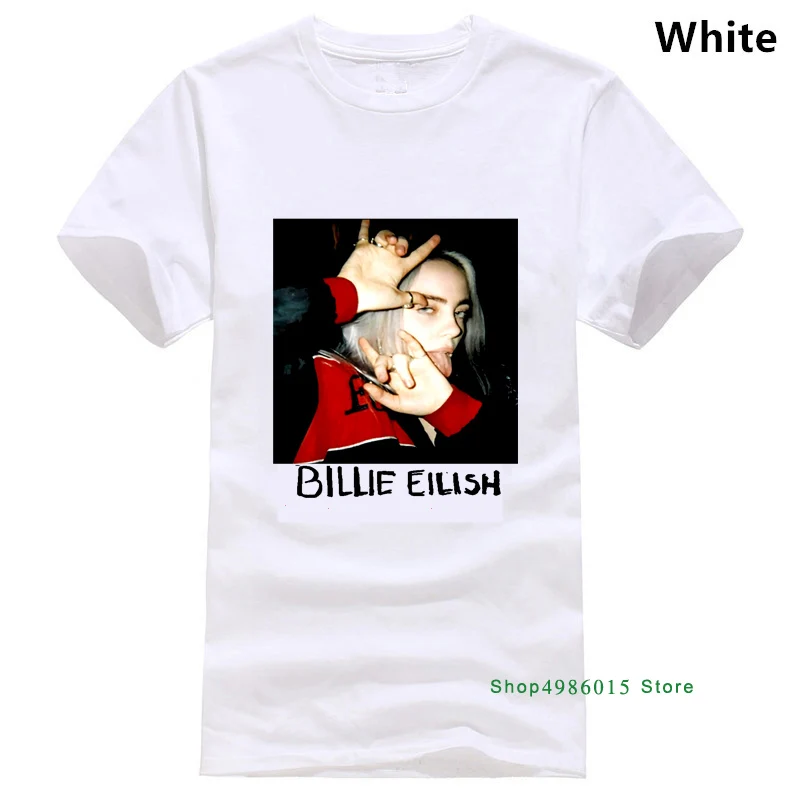 Белый Billie Eilish Fans футболка, мы любим Billie Eilish, черная Хлопковая мужская S-3XL, новинка, крутые топы, Мужская футболка с коротким рукавом - Цвет: Белый