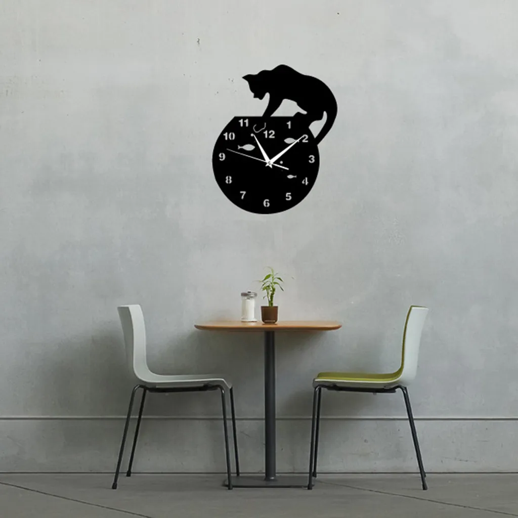 Наклейки на стену озорной кот аквариум для дома гостиная креативные