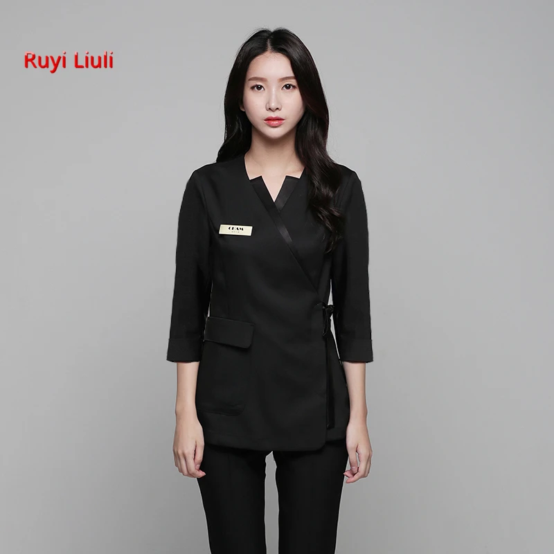 Новый комплект одежды для косметолога и салона красоты со штанами спа ухода за