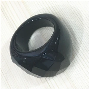 Black Onyx Новинка, кольца с натуральным камнем малахит, Далмация, Агаты, красивые модные украшения для женщин и мужчин, вечерние, свадебные, Обручальные, юбилейные - Цвет основного камня: Black Onyx