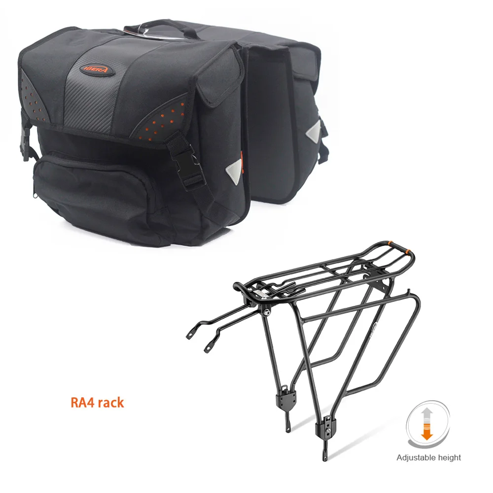 bag rack Сумка IBERA Bike Touring Pannier с боковым креплением, MTB Road, задняя стойка для хранения багажа, сумка на заднее сиденье, сумка-переноска, светоотражающая, водонепроницаемая - Цвет: bag rack