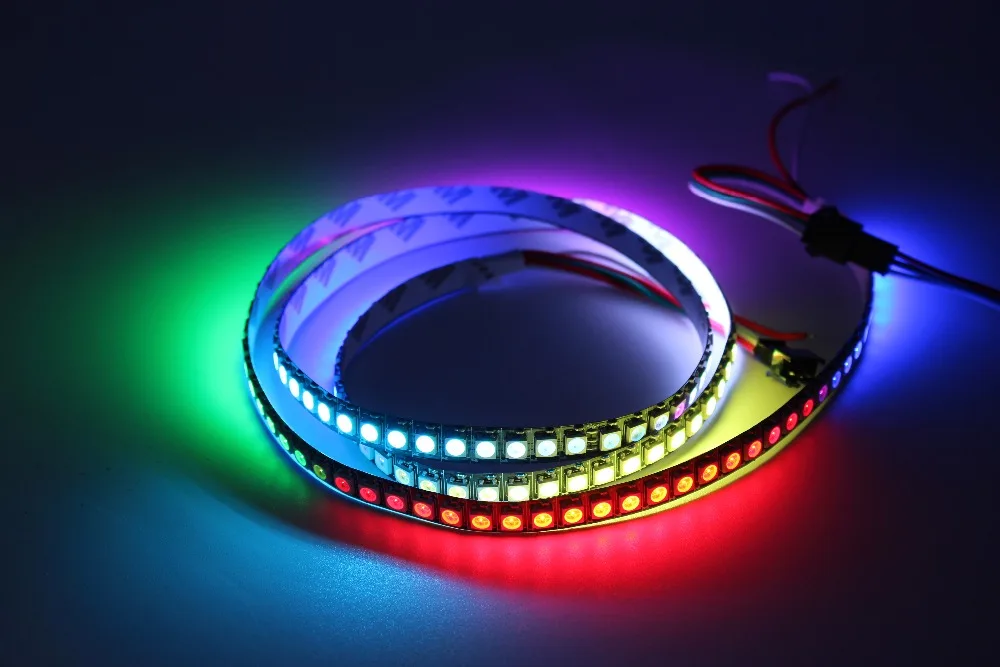 10 мм pcb 1 м 144 светодиодов WS2812B светодиодов/m 5050 RGB Чип WS2811 IC Digital 5V светодиодная