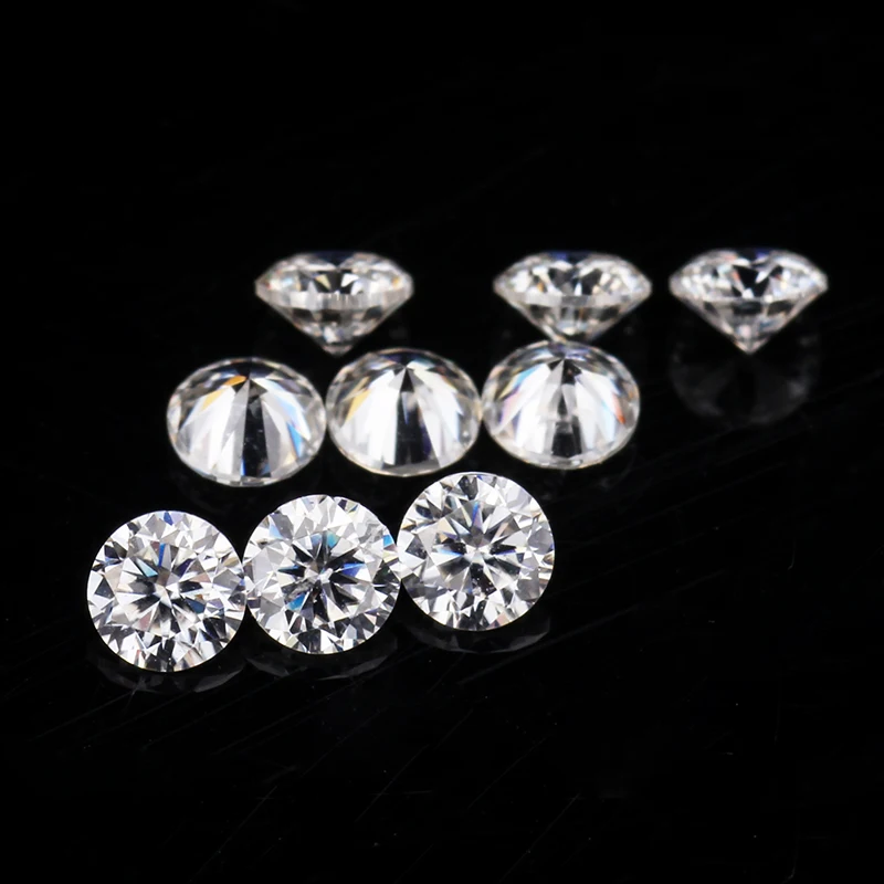 Цвет GH около белого 20 шт свободное кольцо с алмазом Moissanite бусы 2 4 мм круглые