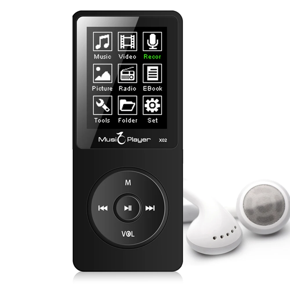 IQQ X02 MP3 музыкальный плеер с динамиком английский язык слушать обучение без потерь качество звука поддержка 64 ГБ карта 80 часов MP3 HiFi плеер