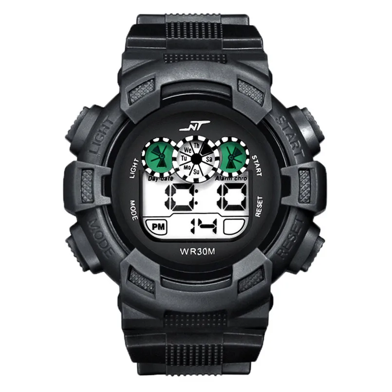 Montre homme sport 2018 Цифровые мужские светодиодные цифровые часы с сигнализацией для