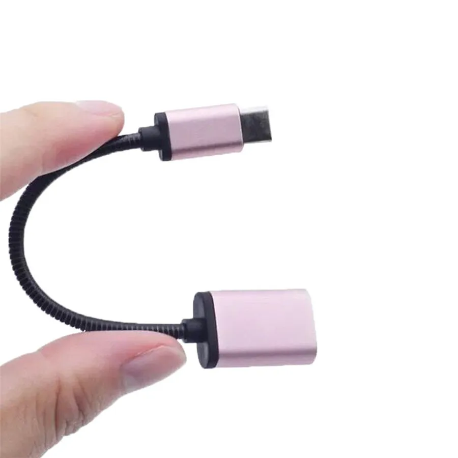 Металлический USB C 3 1 Тип папа к Женский OTG Кабель адаптер для синхронизации данных