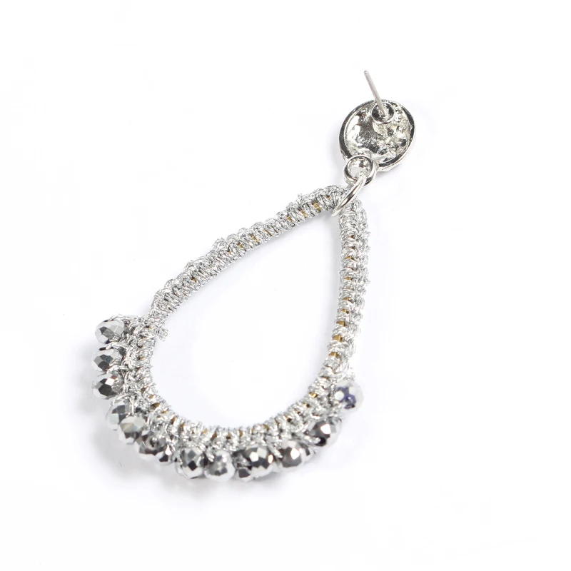 Sehuoran 2017New трендовые большие висячие серьги с кристаллами ювелирные ручной работы