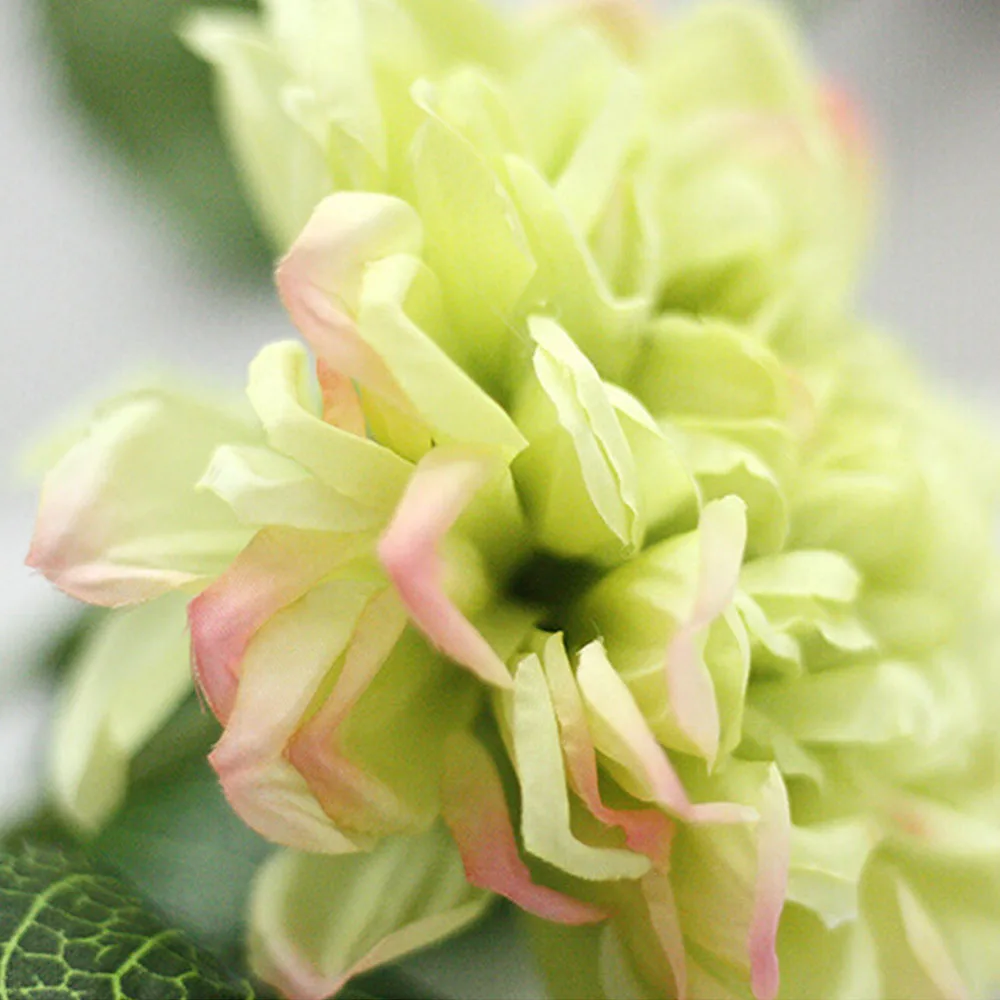 2 головки Dahlias Искусственные цветы Шелковые осенние яркие настоящие на ощупь искусственные цветы для свадебной вечеринки DIY украшение для дома и сада цветочный