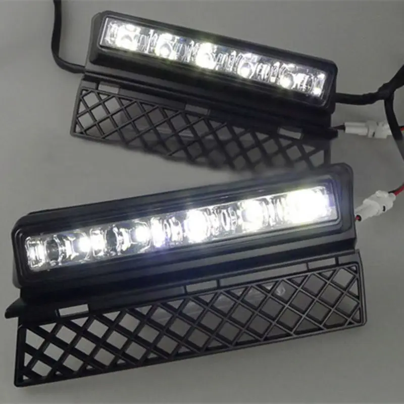 2PCS White LED DRL Daytime Running Light Driving lamp for Audi A4 2005-2008 | Автомобили и мотоциклы