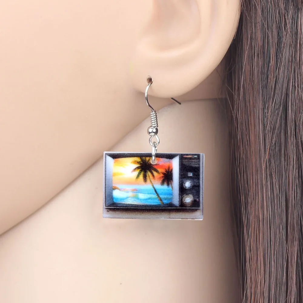 WEVENI уникальный дизайн акриловые Висячие длинные висячие серьги модные ювелирные