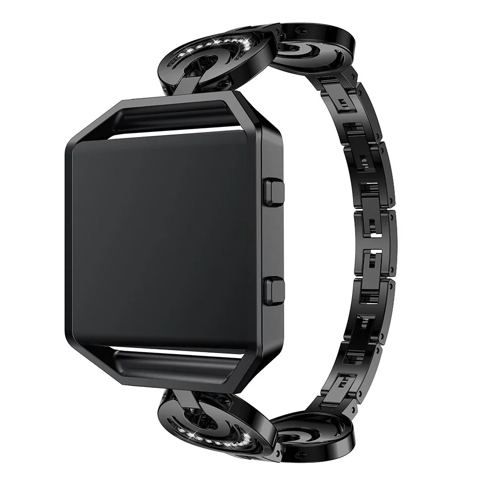 Ремешок на запястье для Fitbit Blaze металлический сменный Браслет Стразы из
