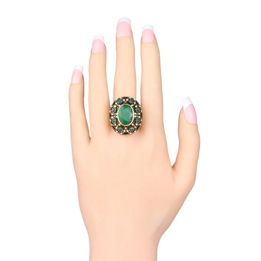 Винтажное модное ювелирное изделие разноцветное кольцо из смолы женское