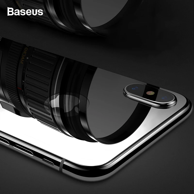 Baseus 0,3 мм Защитная пленка для задней панели iPhone X 9 H, закаленное стекло для iPhone X, ультратонкая Защитная пленка для задней панели