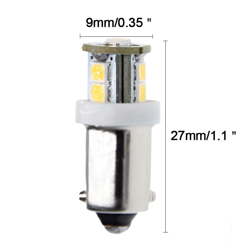 10 шт. 6 в 6 вольт 7SMD автомобильный индикатор светодиодный светильник светодиодный лампочка для пинбола BAX9S H6W теплый белый 4300K