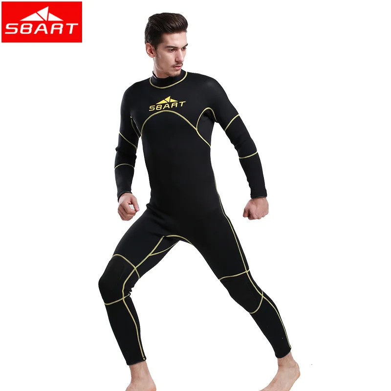 SBART New 3MM Neoprene Triathlon Wetsuit Men Spearfishing Wet Suit Mens Fishing Swimming Surfing Diving Plus Size XXL Q1016 | Спорт и