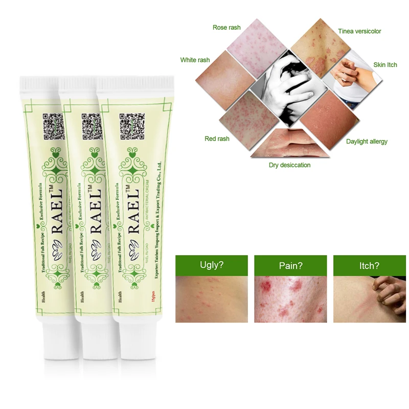 

20Pcs RAEL Herbal Skin Cream Psoriasis Effective Itching Relief Dermatitis Eczema Treatment Urticaria Skin Cream With Retail Box