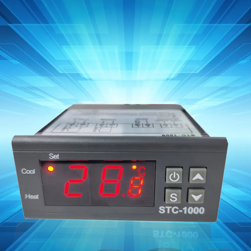 Stc 1000 220V цифровой холодильник светодиодный дисплей термостат регулятор