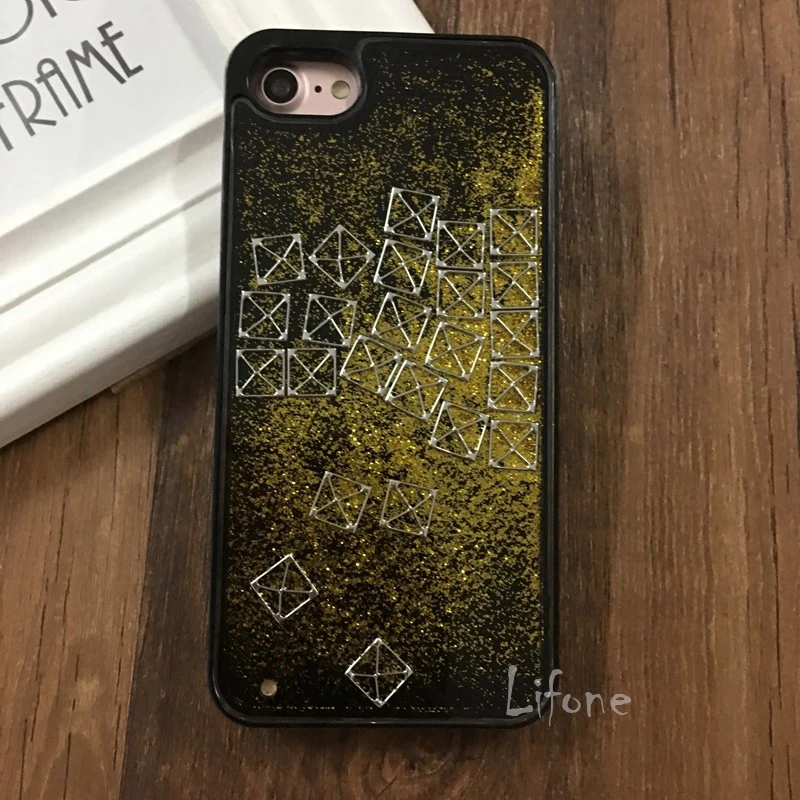 Kerzzil Glitter Flowing Liquid Tetris Hard Case For iPhone7 Phone Cover iPhone 6 6S Plus 7plus Stars Shining Back Capa |