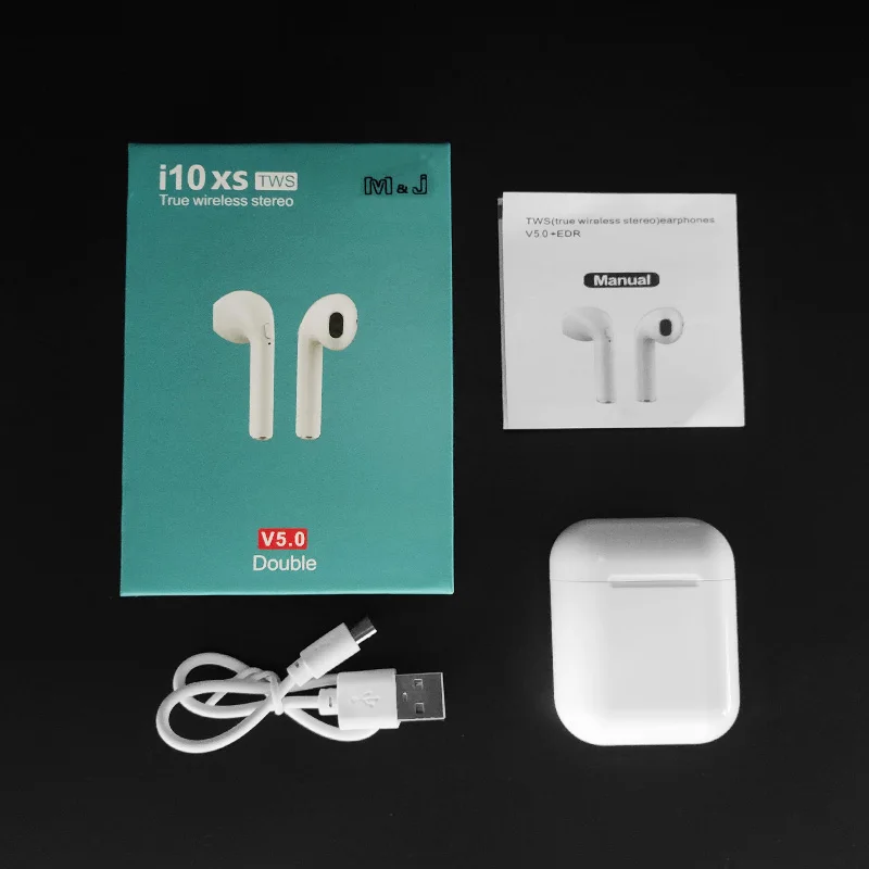 I10 xs tws Беспроводные Bluetooth 5,0 наушники i10 tws стерео наушники гарнитура с зарядным устройством для Apple iPhone xiaomi - Цвет: i10 xs