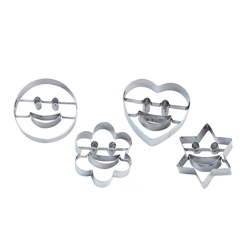 Набор для выпечки из 4 предметов формочки печенья нержавеющей стали (звезда