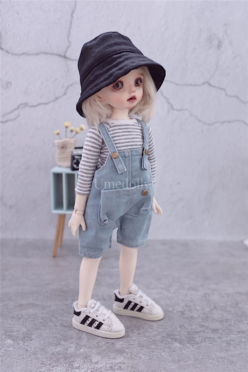 1 шт. высокое качество 1/6 BJD YOSD джинсовые комбинезоны на подтяжках для Blyth, Azone, Licca, Pullip Кукла Одежда Аксессуары