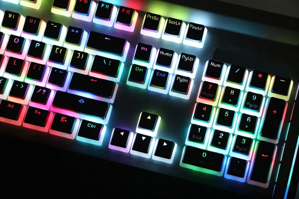 NPKC 300 клавишные клавиши PBT Double Shot Shine Through Keycaps ANSI ISO OEM Profile пудинг до 108 клавиш для