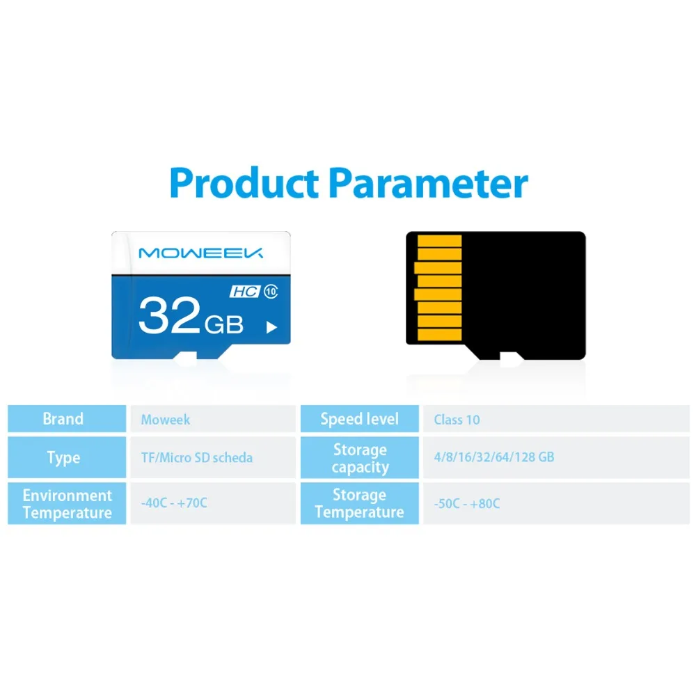 Moweek Micro SD карта 32 ГБ Class 10 карт памяти 8 16 64 TF карты 128 флэш microsd для смартфонов|micro